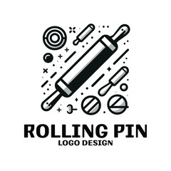 Rolling Pin Vector Logo Design