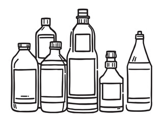 Pesticide spray bottle with leaf eco friendly concept
