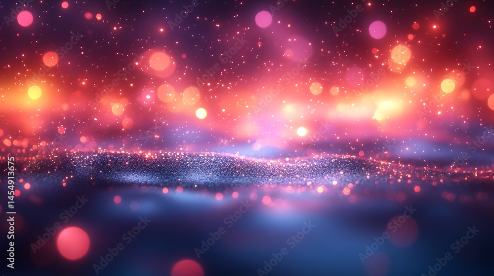 Poster ethereal light shimmers on an abstract surface, creating fluid motion