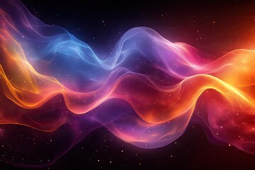 Fototapeta premium Abstract depiction of swirling, vibrant energy waves.