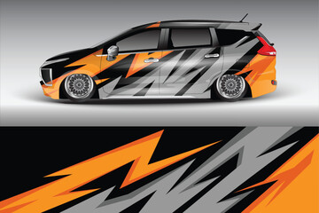Stylish Modified Car with Bold Graphic Design