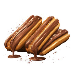 Churros isolated on white background