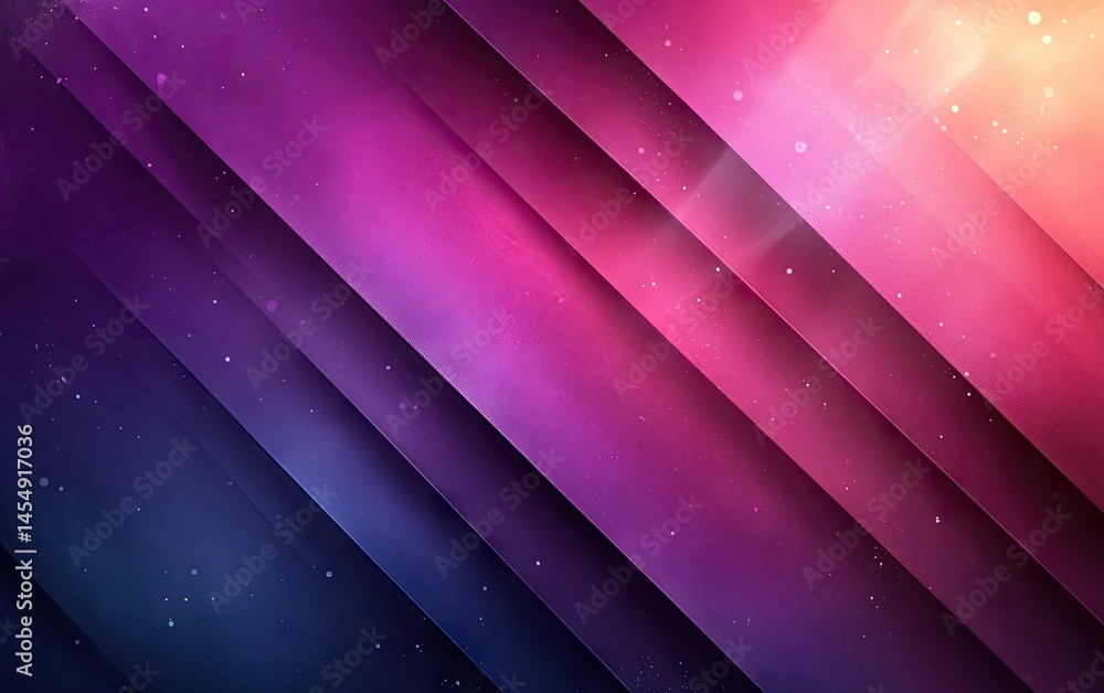 Poster abstract design with diagonal lines and vibrant colors.