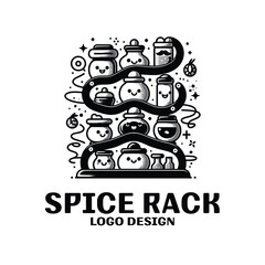 Spice rack Vector Logo Design