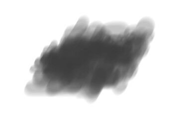 Black smoke isolated on transparent background, simple dark haze png