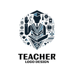Teacher Vector Logo Design