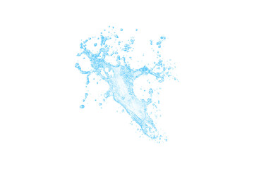 Water splash isolated on transparent background, energetic liquid burst png