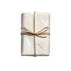 Wrapped package with natural twine. Simple paper wrapping with a rustic, personal touch.