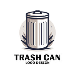 Trash Can Vector Logo Design