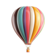 Classic Multicolor Balloon isolated on white background
