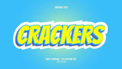 Crackers text effect style, editable text effect