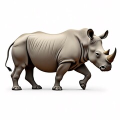 Fototapeta premium Powerful Rhinoceros Illustration Majestic Wildlife Art