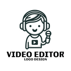 Video editor Vector Logo Design