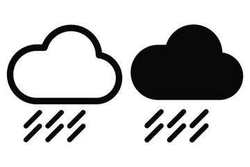 Rain Icon, Cloud rain icon, dark cloud rain icon vector illustration symbol. 