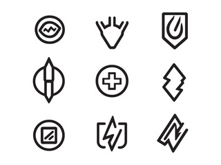 Power Source Concept in Minimalist Line Art Style