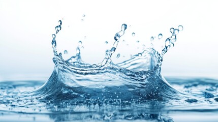 Blue Water Splash Isolated