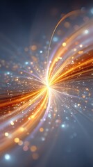 Obraz premium Exploring the Brilliance of Quantum Fields and Artificial Intelligence in a Dynamic Cosmic Landscape
