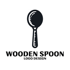 Wooden Spoon Vector Logo Design