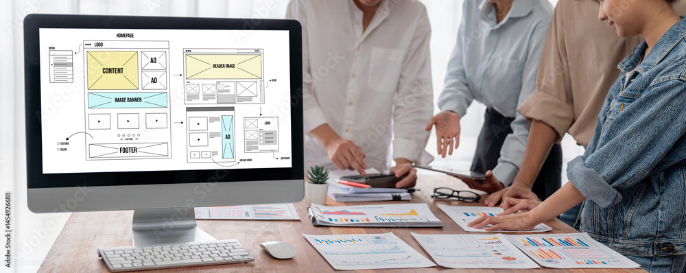 Poster website design software provide brisk template for online retail business and e-commerce