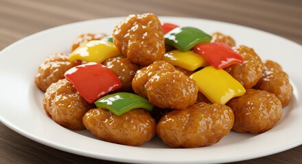 Sweet and Sour Chicken with Bell Pepper