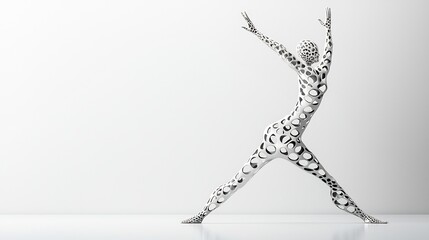 Abstract figure, dynamic pose