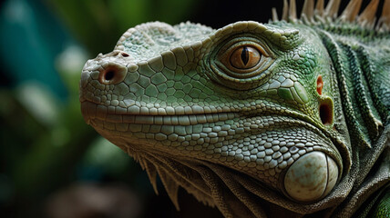 Ultra-Realistic Macro Photograph of the World’s Most Beautiful Iguana – Vivid Colors and Detailed Texture