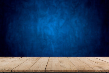 Wooden table and sunlit wall, product mockup background template