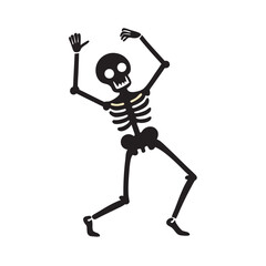 Skeleton Dancing Halloween Party Pose