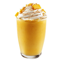 Coconut Mango Madness Shake isolated on white background