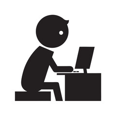 Software Developer Coding Computer Silhouette