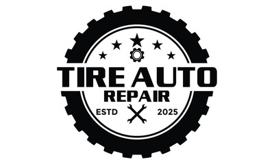Auto logo design of a mechanic auto repair vector template illustration