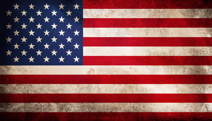 Naklejka premium grunge usa flag american flag with grunge texture