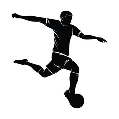 Soccer player vector silhouette-11