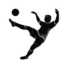 Soccer player vector silhouette-12