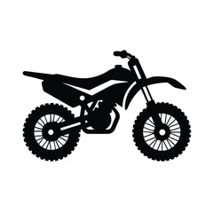 Obraz premium dirt bike road motorcycle icon vector art silhouette