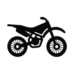 Fototapeta premium dirt bike road motorcycle icon vector art silhouette