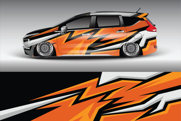 Stylish modified car with vibrant graphics on display (1) © riyal