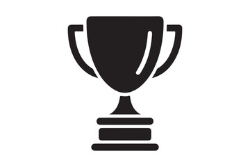 Trophy Icon Champion Cup Award Vector on White Background