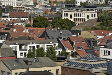 Mixité d'architecture du tissus urbain au centre historique de Bruxelles-Ville 