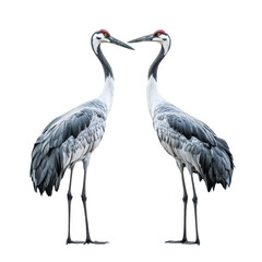 Obraz premium Cranes isolated on transparent background