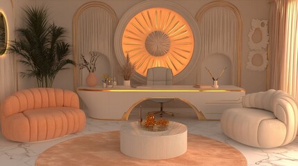 Elegant, modern,  chic office space