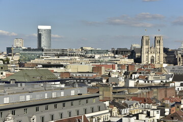 Panorama du tissus urbain bruxellois à Bruxelles-Ville 