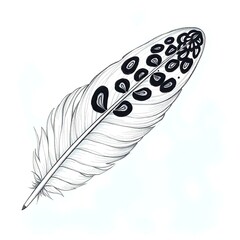 feather on white background