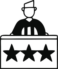 Voting, election line icon set. Vector pictograms of democratic processes, civic participation, ballot boxes, candidates, debates, voter engagement, checkmark thin linear illustration