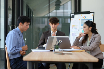 Business discussions in the office