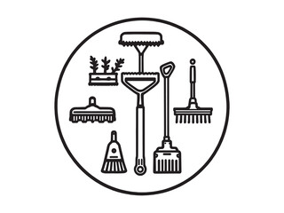 Row line art icon creative linear graphic design drawing