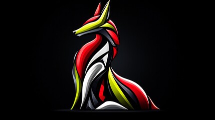 Obraz premium Abstract Fox Silhouette