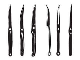 Scalpel line art icon minimalistic vector illustration artwork