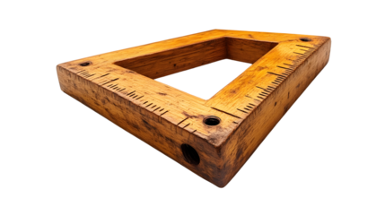 Wooden Square Ruler with Measurement Marks for Precision Crafting and DIY Projects  Ideal for