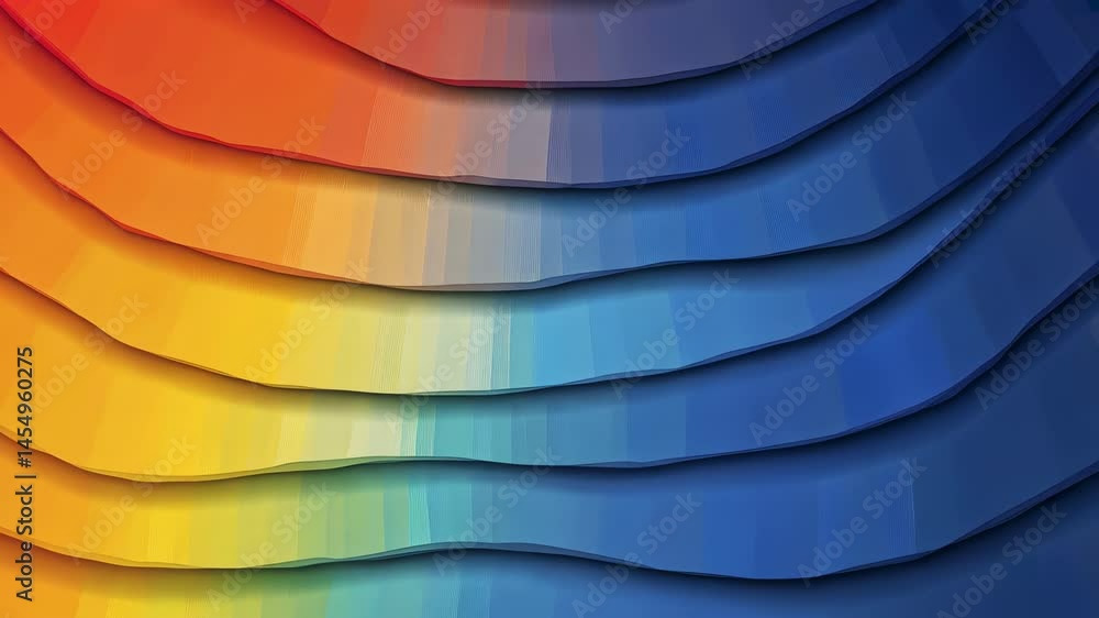 Poster vibrant abstract waves of color in gradient design
